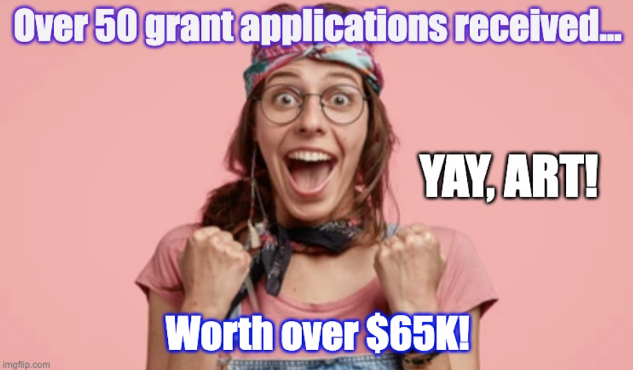 Over 50 art applications worth over $65K turned in! - Cover Image